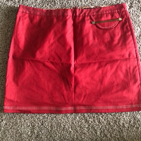 BCBG Red Mini Skirt - Picture 2 of 7